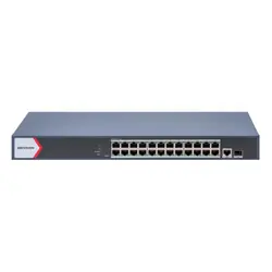 Hikvision Smart Managed Series DS-3E1526P-EI commutateur réseau Géré Gigabit Ethernet (10/100/1000) Connexion Ethernet, supportant l'alimentation via ce port (PoE) 1U Noir