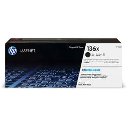 HP 136X Black Original LaserJet Toner Cartridge 2600 Pages Pour M211 M236 3 Mois (W1360X)