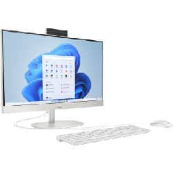 HP 24-cr0016nk Intel® Core™ i5 i5-1235U 60,5 cm (23.8") 1920 x 1080 pixels Écran tactile PC All-in-One 16 Go DDR4-SDRAM 1 To SSD Windows 11 Home in S mode Wi-Fi 6 (802.11ax) Blanc
