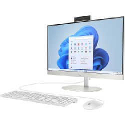 HP 24-cr0024nk Intel® Core™ i7 i7-1355U 60,5 cm (23.8") 1920 x 1080 pixels Écran tactile PC All-in-One 16 Go DDR4-SDRAM 1 To SSD Windows 11 Home in S mode Wi-Fi 6 (802.11ax) Blanc
