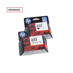 Hp Pack Cartouches 652 Noir + 652 Couleur - ORIGINALES