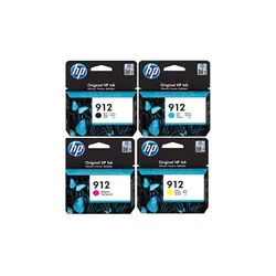 HP Pack de 4 cartouches 912 noir et couleurs Originales