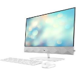 HP Pavilion 27-d1002n 27" Écran tactile 16 Go 1128 Go HDD+SSD NVIDIA GeForce MX350 Windows 11 Home Blanc