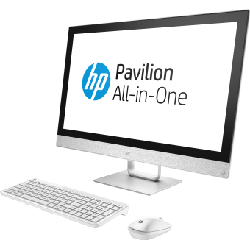 HP Pavilion 27-r000nk 27" de 7e génération 8 Go 1000 Go HDD AMD Radeon 530 Windows 10 Home Blanc