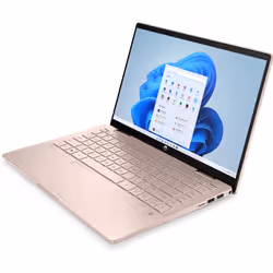 HP Pavilion x360 14-ek0001nk Hybride (2-en-1) 35,6 cm (14") Écran tactile Full HD Intel® Core™ i5 i5-1235U 8 Go DDR4-SDRAM 256 Go SSD Wi-Fi 5 (802.11ac) Windows 11 Home Or rose - Vue supplémentaire 3