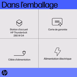 HP Station d’accueil Thunderbolt 280 W G4 avec câble combo - Vue supplémentaire 12