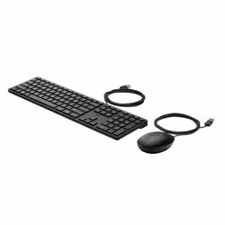 HP WIRED 320MK COMBO FR clavier Souris incluse Bureau USB Noir - Vue supplémentaire 2