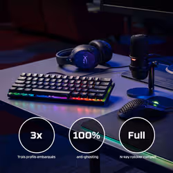 HyperX Alliage origins 60 - Clavier mécanique de jeu - Rouge HX (disposition des États-Unis) - Vue supplémentaire 11