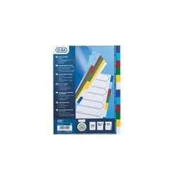 INTERCALAIRE A4 POLYPROPYLÈNE COLORÉ ELBA 12 ONGLETS