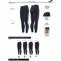Joma Sport 901572.102-XL pantalon de sport Femelle Noir, Blanc Polyester, Spandex - Vue supplémentaire 5