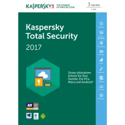 Kaspersky Lab Total Security 2017, 5U, 1Y Antivirus security 5 licence(s) 1 année(s)