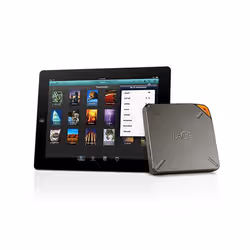 LaCie Fuel 1TB disque dur externe Wifi 1 To Gris, Orange - Vue supplémentaire 2