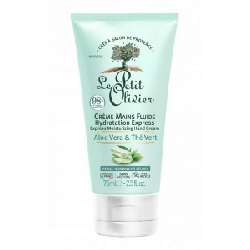 Le petit olivier – creme mains fluide hydrataion express aloe vera et the vert 75ml
