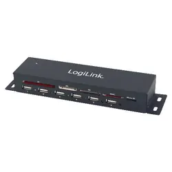 LogiLink CR0035 hub & concentrateur 480 Mbit/s Noir