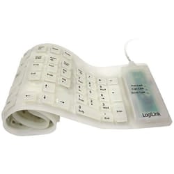 LogiLink ID0018 clavier USB + PS/2 QWERTY Blanc