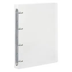 Lot de 5 Classeurs ALPHA 4 anneaux A4, en PP, Dos 40mm, couleur tranparente