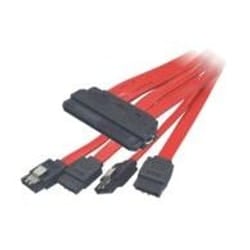 Microconnect SAS 32P / 4xSATA Cable (1m) câble SATA Rouge