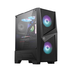 MSI MAGFORGE100R unité centrale Midi Tower Noir, Transparent