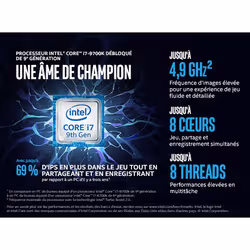 Novatech Hydro Vanguard Tower i7-9700K 16 Go 3,25 To HDD+SSD NVIDIA® GeForce RTX™ 2080 Windows 10 Home PC Noir - Vue supplémentaire 3