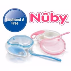 Nuby ID5312 bol Ensemble de bols Ovale Bleu, Rose 2 pièce(s) - Vue supplémentaire 2