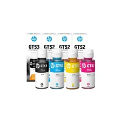 Pack de 4 bouteille d'encre HP GT53XL/GT52 d'origine