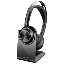 Poly Voyager Focus 2 Microsoft Teams Certified USB-C-C Headset +usb-c/a Adapter +Charging Stand