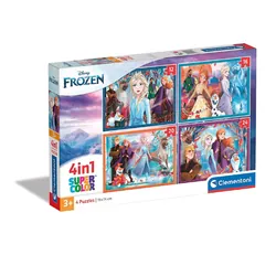 Puzzle Supercolor 4 EN 1 - LA Reine DES Neiges - Clementoni