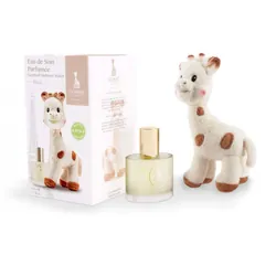 Sophie LA Girafe EAU DE SOIN Parfumee Paris 0M+ 50 ML + Sophie Jouet Peluche DOUX 17 CM