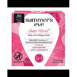 SUMMER&#39;S EVE Sheer Floral Cleansing Cloths 16 Unités