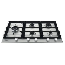 Table de cuisson gaz encastrable Whirlpool 90 cm 5 feux inox iXelium GMWL928/IXL