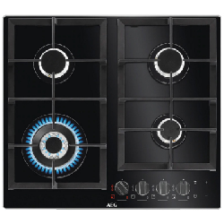TABLE DE CUISSON GOG 60cm 2 en fonte 3 Couronne  FLAME LIGHT AEG
