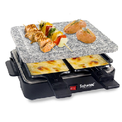 Techwood Raclette Avec Pierre 4 Personnes
