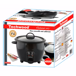Techwood TCR-106 cuiseur à riz 1 L 400 W Noir - Vue supplémentaire 2