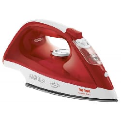 Tefal FV1533 fer à repasser Fer à vapeur Semelle en céramique Rouge, Blanc