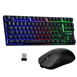 The G-Lab COMBO OXYGEN EX clavier Souris incluse Jouer RF sans fil AZERTY Français Noir