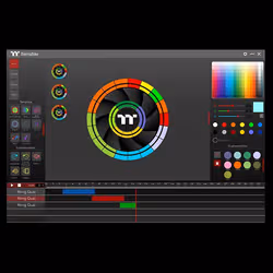 Thermaltake Riing Quad 12 RGB Boitier PC Ventilateur 12 cm Blanc - Vue supplémentaire 6