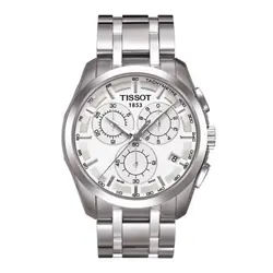 Tissot Couturier Chrono Montre bracelet Mâle Quartz Acier inoxydable