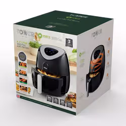 Tower T17024 friteuse Unique 4,3 L Autonome 1500 W Friteuse d’air chaud Noir - Vue supplémentaire 2
