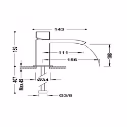 Tres Grifería 00611002 robinet de salle de bain Chrome - Vue supplémentaire 2