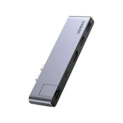 UGREEN Multiport 6-EN-1 TYPE-C |2xUSB 3.0| USB-C|HDMI|RJ45