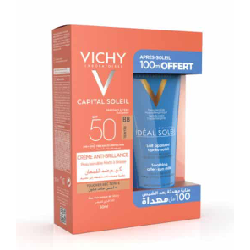 VICHY CAPITAL SOLEIL CREME ANTI BRILLANT TEINTE + APRES SOLEIL 100 ML