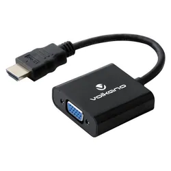 Volkano VK-20045-BK cùble vidéo et adaptateur VGA (D-Sub) + 3,5 mm HDMI Noir