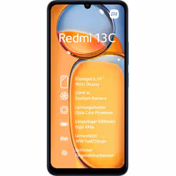 Xiaomi Redmi 13C 17,1 cm (6.74") Double SIM Android 13 4G USB Type-C 4 Go 128 Go 5000 mAh Bleu, Marine - Vue supplémentaire 2