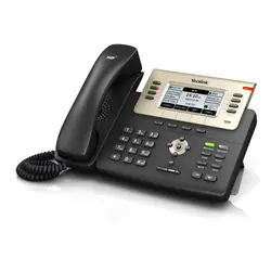 Yealink SIP-T27P téléphone fixe Cappucino, Noir LCD