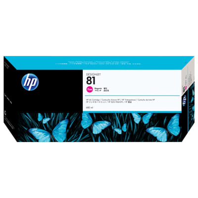 HP 81 cartouche d'encre teintée magenta 680 ml