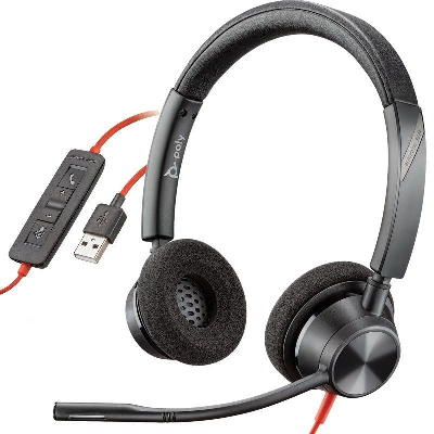 POLY Blackwire 3320 Casque Avec fil Arceau Bureau/Centre d'appels USB Type-A Noir, Rouge (214012-01) POLY Blackwire 3320 Casque Avec fil Arceau Bureau/Centre d'appels USB Type-A Noir, Rouge (214012-01)