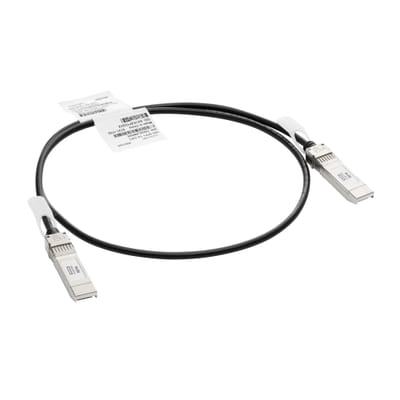 HPE أروبا نتوركينغ 10G SFP+ إلى SFP+ 1م كابل نحاسي متصل مباشرة إنفيني باند وألياف ضوئية SFP+ أسود