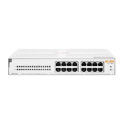 Aruba Instant On 1430 16G Class4 PoE 124W Non-géré L2 Gigabit Ethernet (10/100/1000) Connexion Ethernet, supportant l'alimentation via ce port (PoE) 1U Blanc