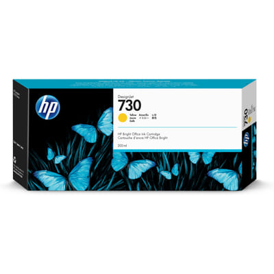 HP 730 DesignJet Yellow Ink Cartridge, 300 ml
