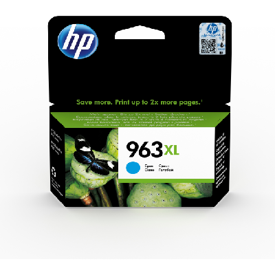 HP 963XL Cartouche d'encre cyan authentique, grande capacité HP 963XL Cartouche d'encre cyan authentique, grande capacité
